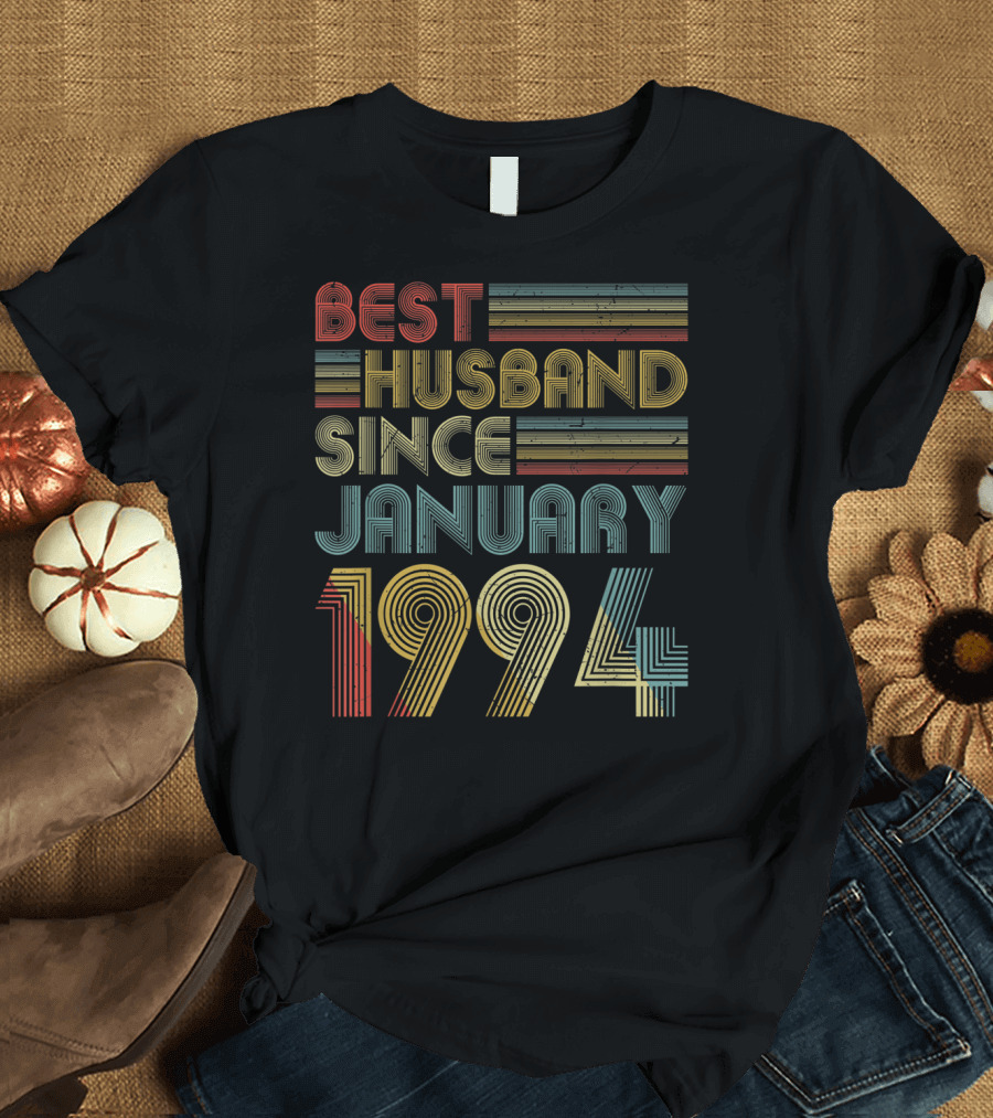 Best Husband Since January 1994 Mens 26th Wedding Anniversary T-Shirt