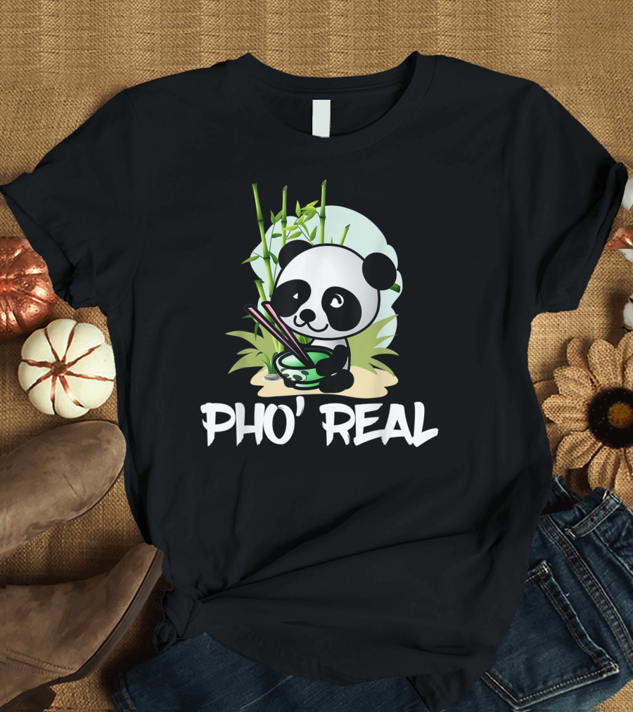 Pho' Real Panda Bamboo Vietnamese Noodle Soup T-Shirt