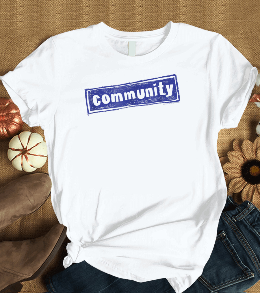 Community Cult Classic Comedy Blue Stamp T-Shirt
