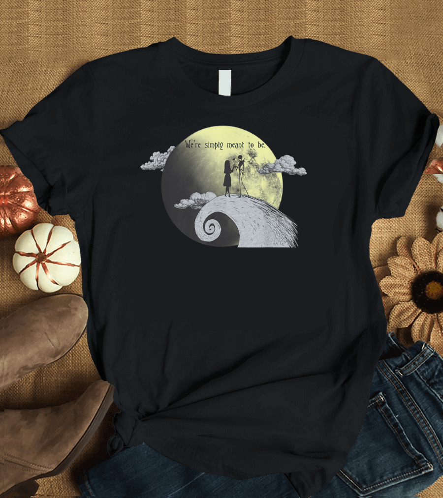 Disney Nightmare Before Christmas We're Simply Meant to Be Moon Scene T-Shirt