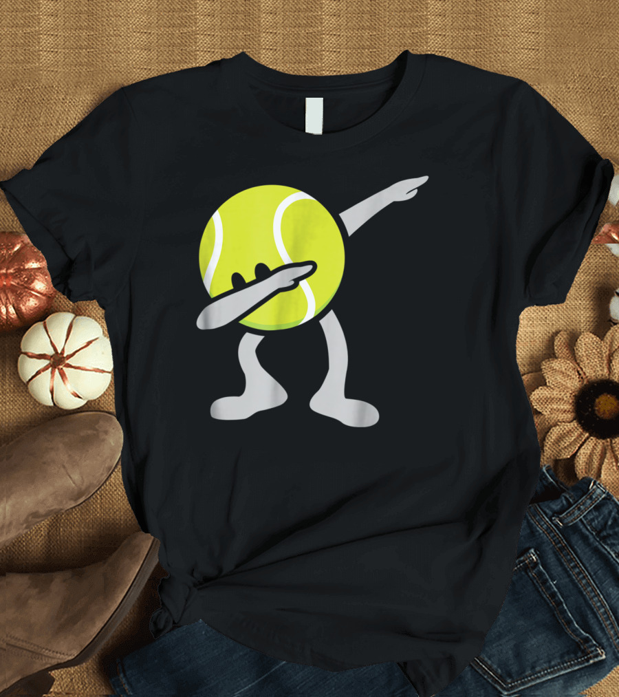 Funny Dabbing Tennis Ball Cartoon T-Shirt