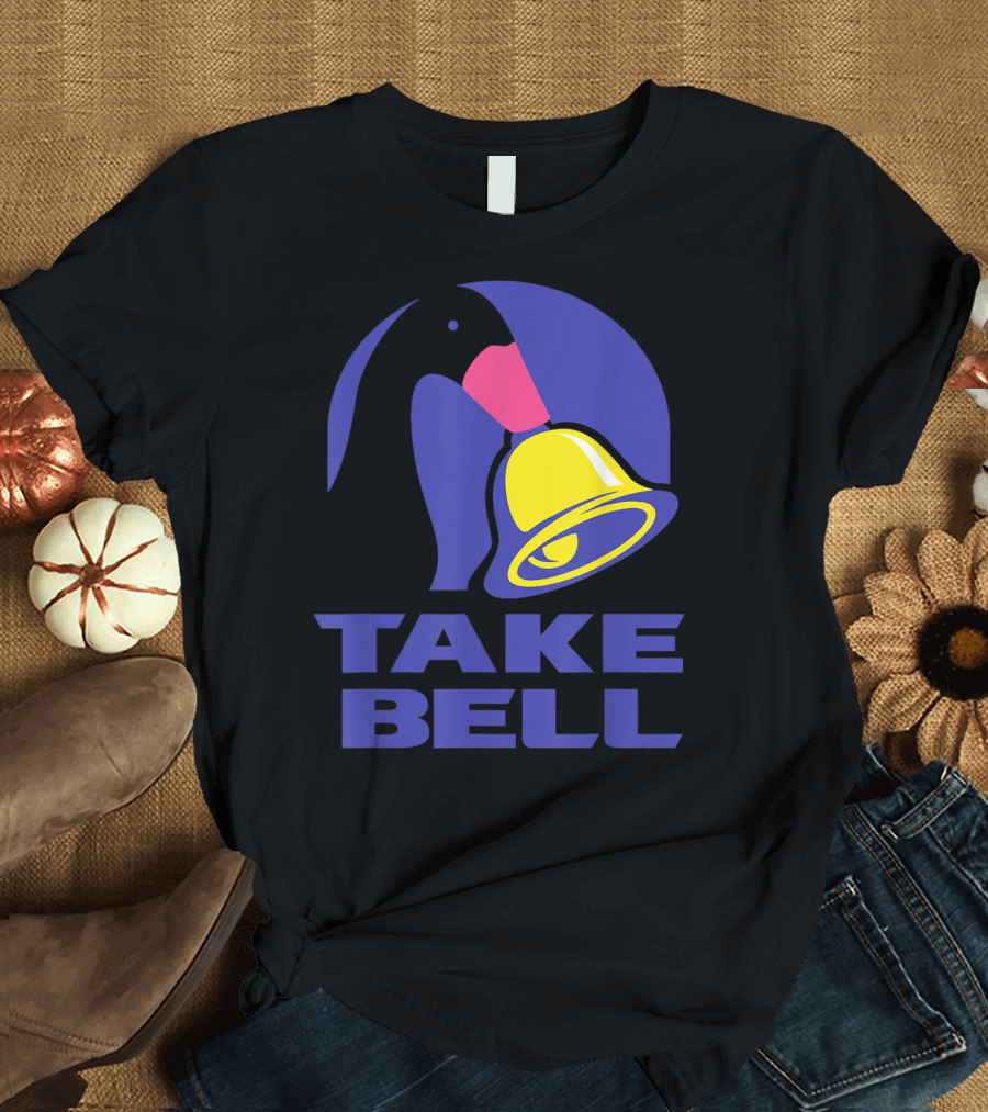 Funny Goose Take Bell Parody with Iconic Yellow Bell T-Shirt