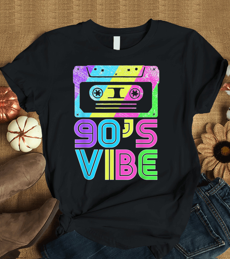 90’s Vibe Cassette Tape Neon Aesthetic Party Wear T-Shirt