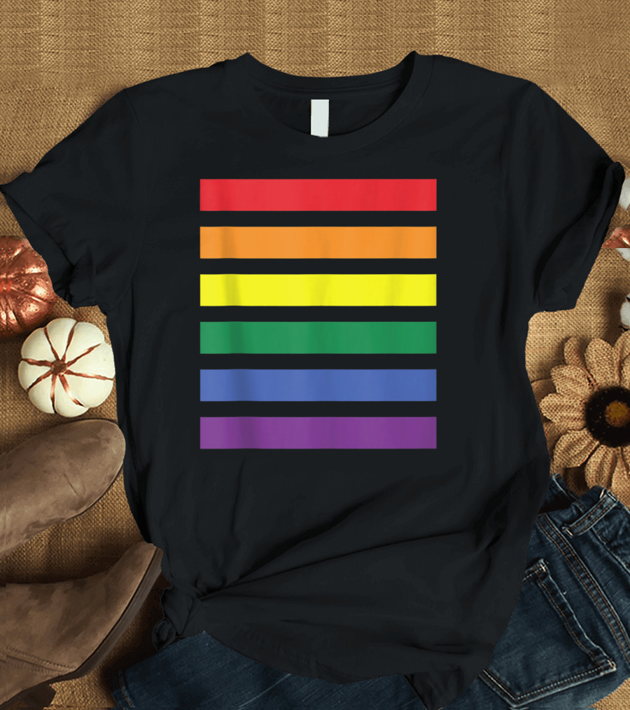 Rainbow Stripes Gay Pride Parade T-Shirt