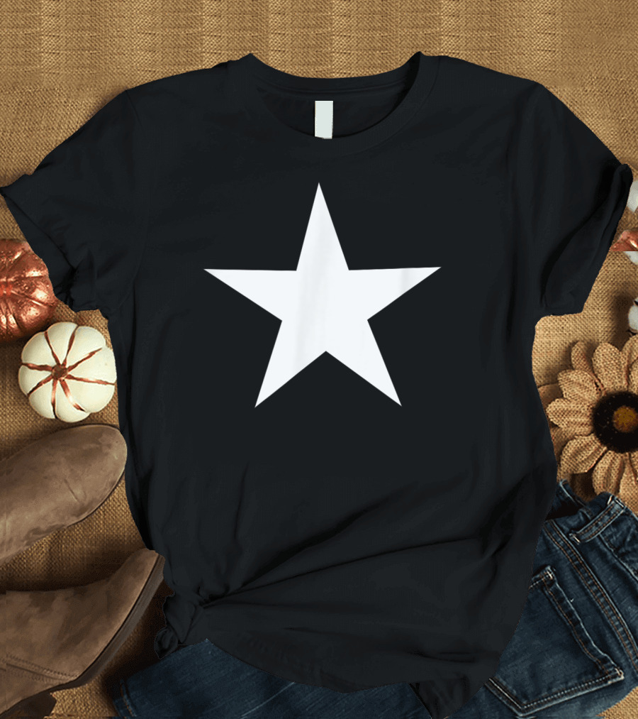 White Star Emblem on Dark Backdrop T-Shirt