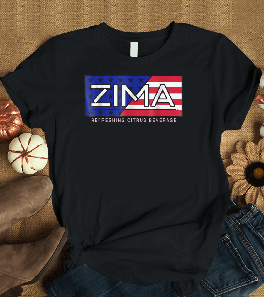 Zima Refreshing Citrus Beverage Flag T-Shirt