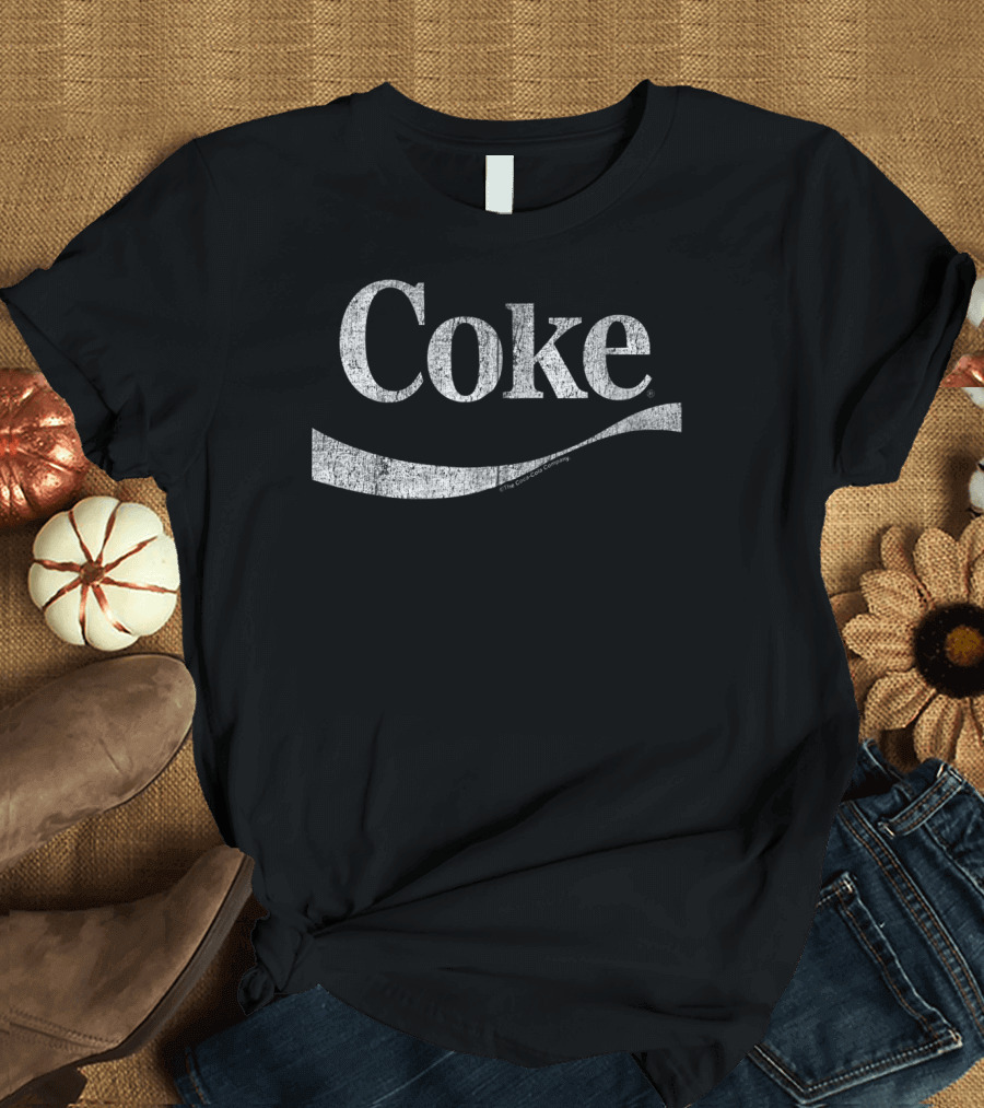 Coke Distressed Trademark Wave T-Shirt