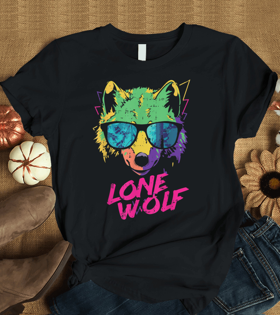 Lone Wolf Cool Fun Party Costume Cute Easy T-Shirt