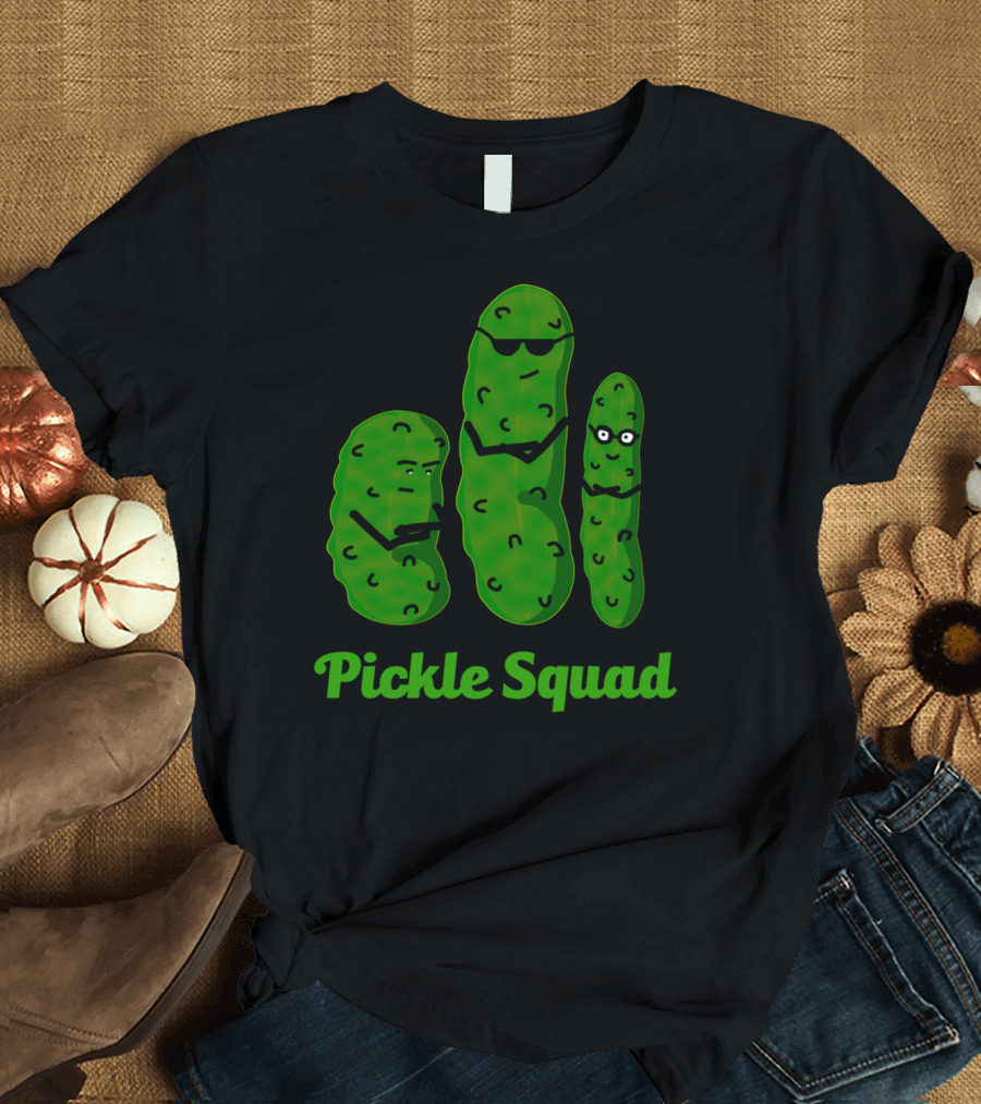 Pickle Squad Funny Pickled Cucumber Cool Dill T-Shirt