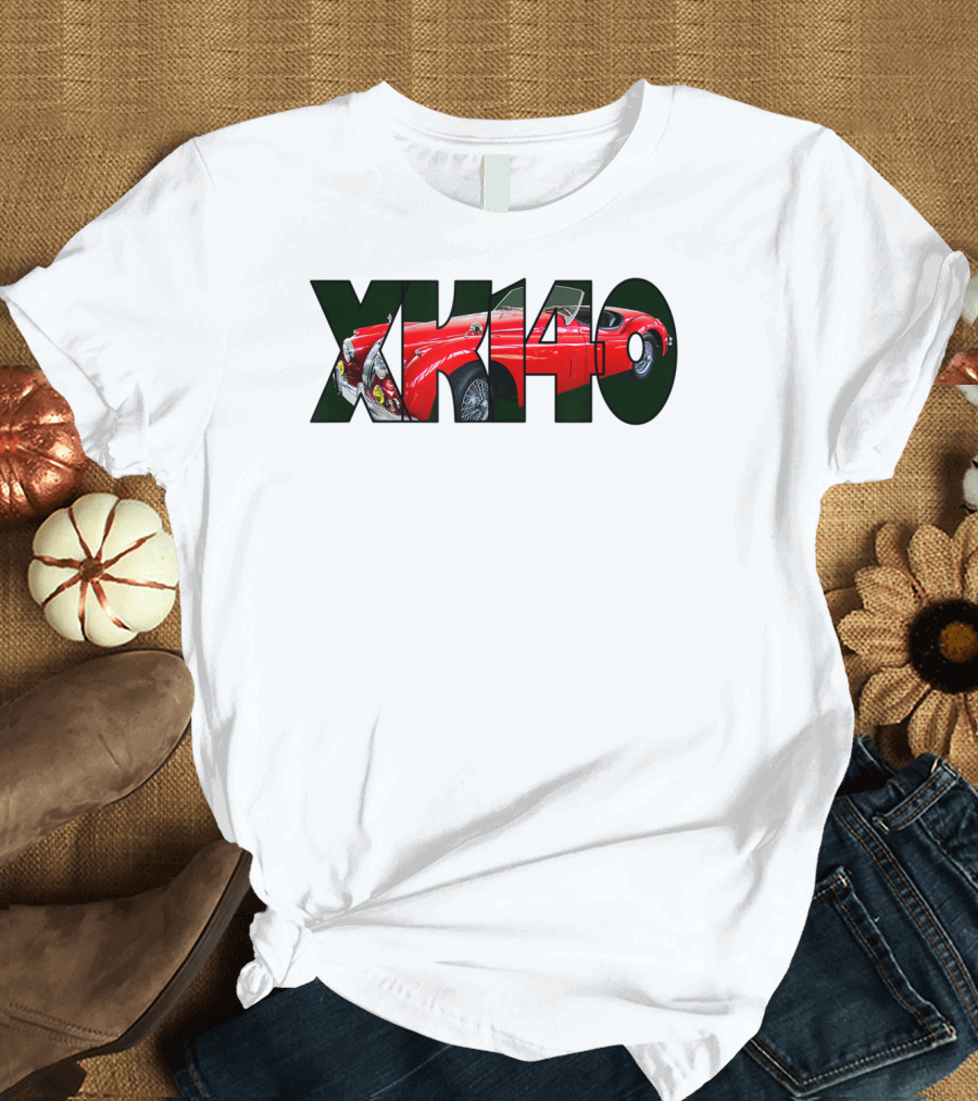 Jaguar XK140 Beautiful Red XK140 Convertible Classic Car T-Shirt