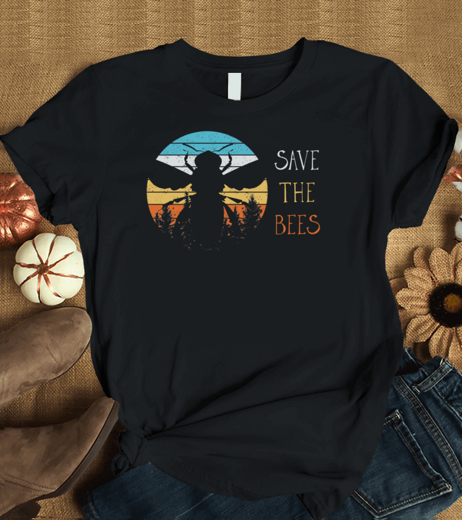 Save The Bees Sunset Tree T-Shirt