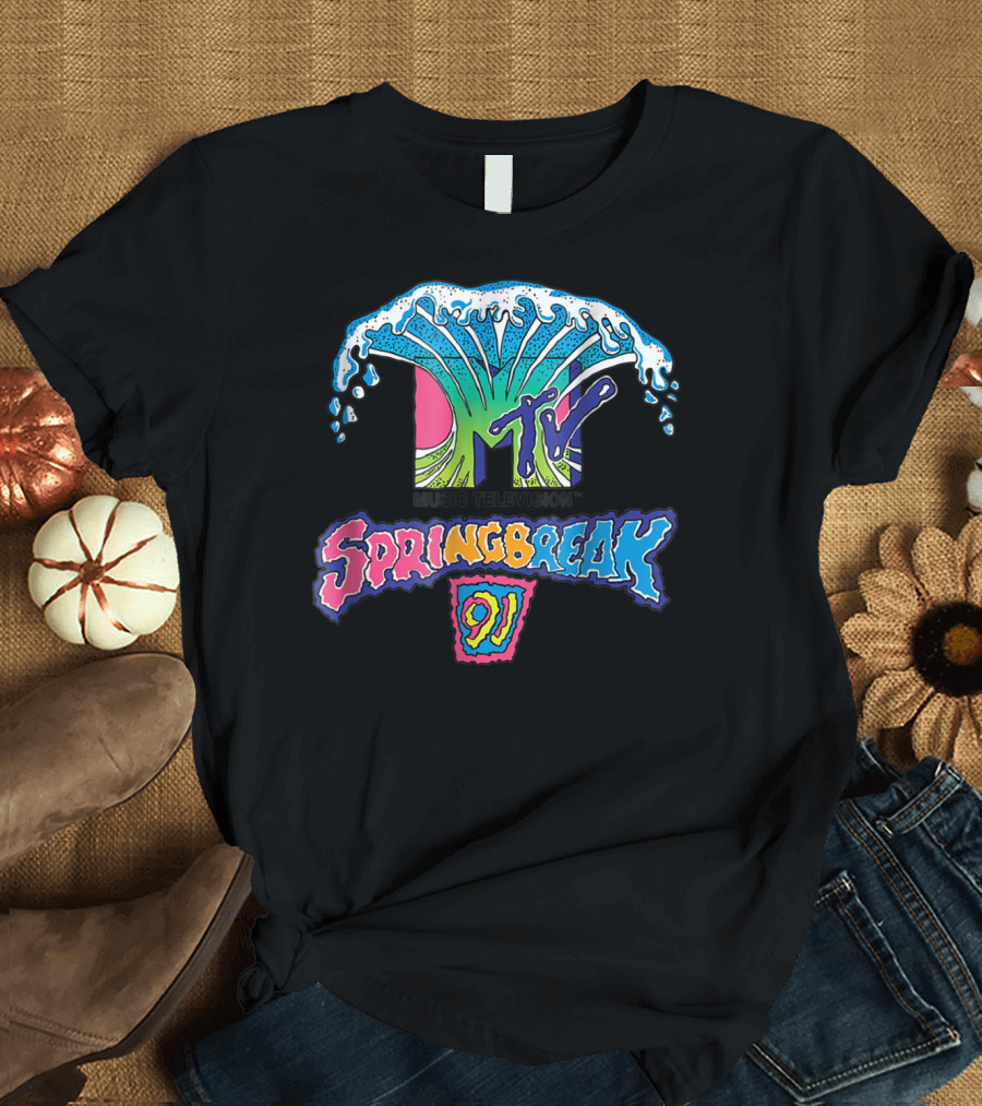 MTV Music Television Spring Break 91 Wave T-Shirt