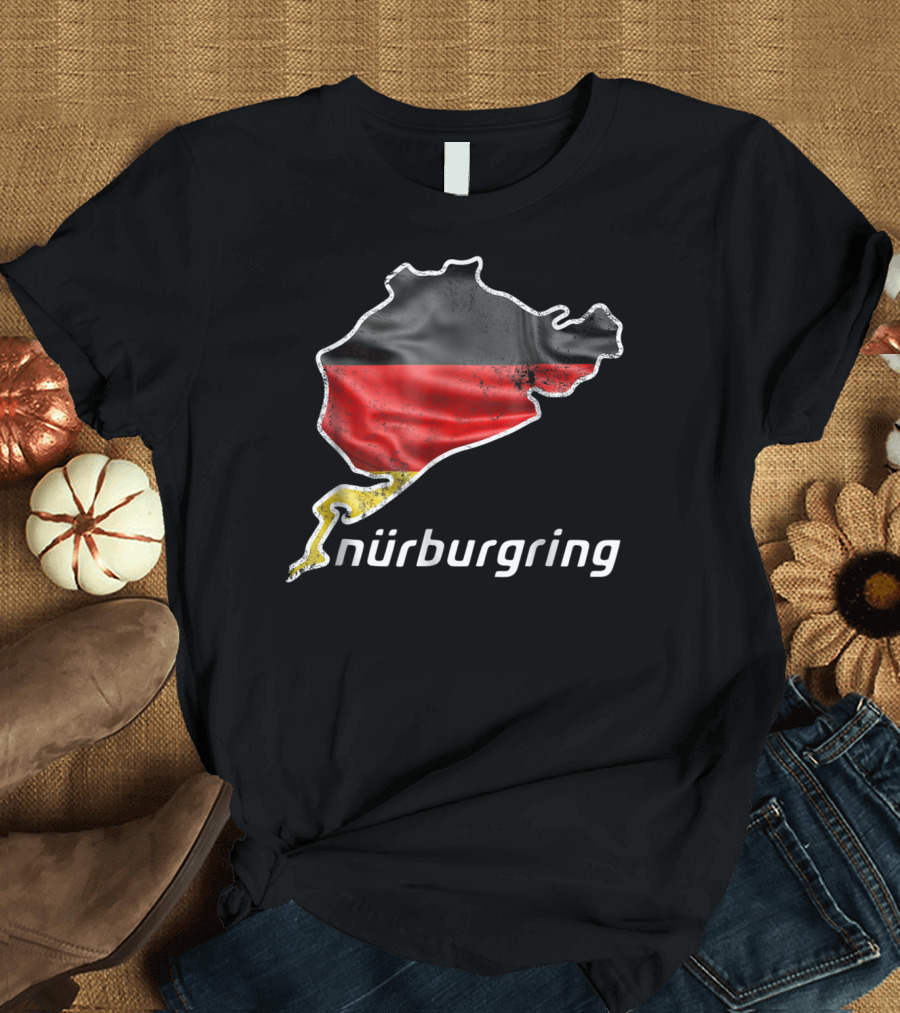 Nürburgring German Flag Track Map T-Shirt