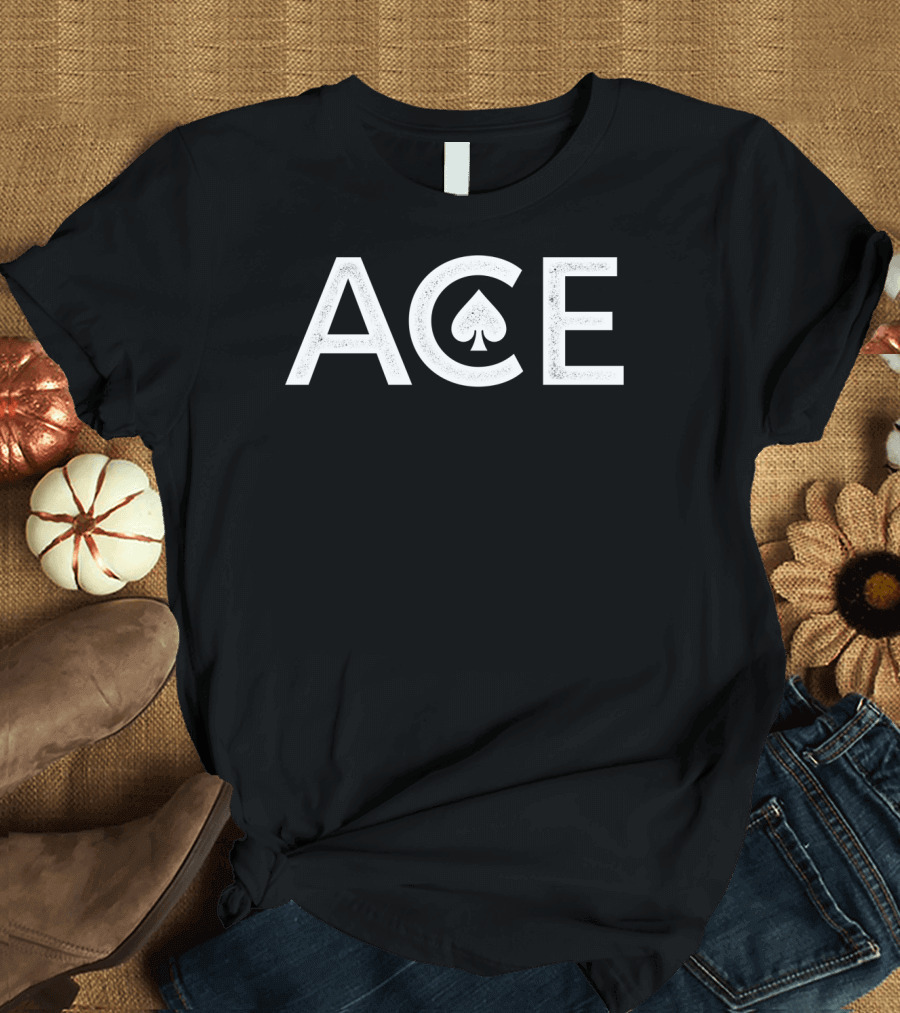 Ace Spade Symbol Texas Hold'em Poker Playing Card T-Shirt