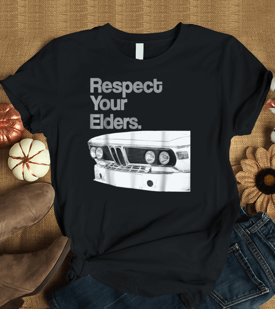 Respect Your Elders Vintage Euro Car Front Grille T-Shirt