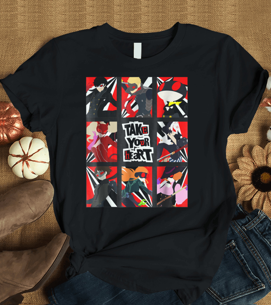 Take Your Heart Persona Characters Collage T-Shirt