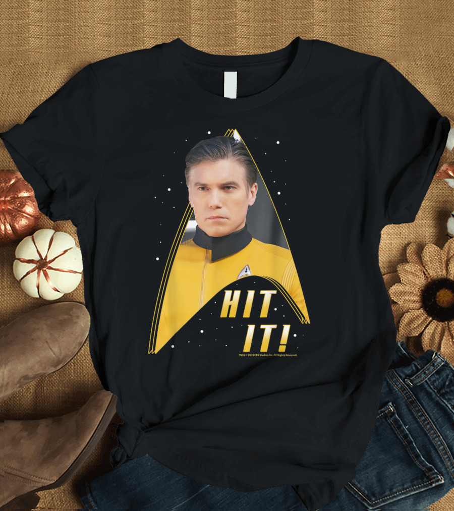 Star Trek Discovery Captain Pike Hit It Starfleet Delta Badge T-Shirt