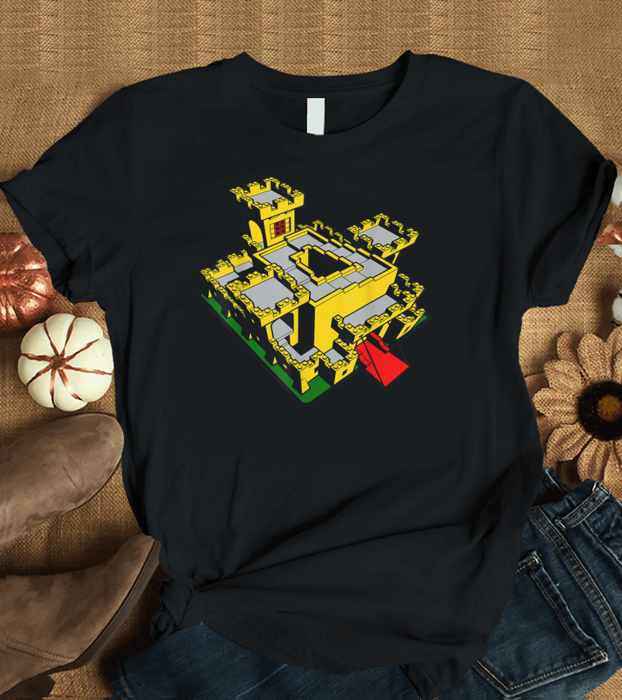 Classic Yellow Castle AFOL Toy Brick Fortress T-Shirt