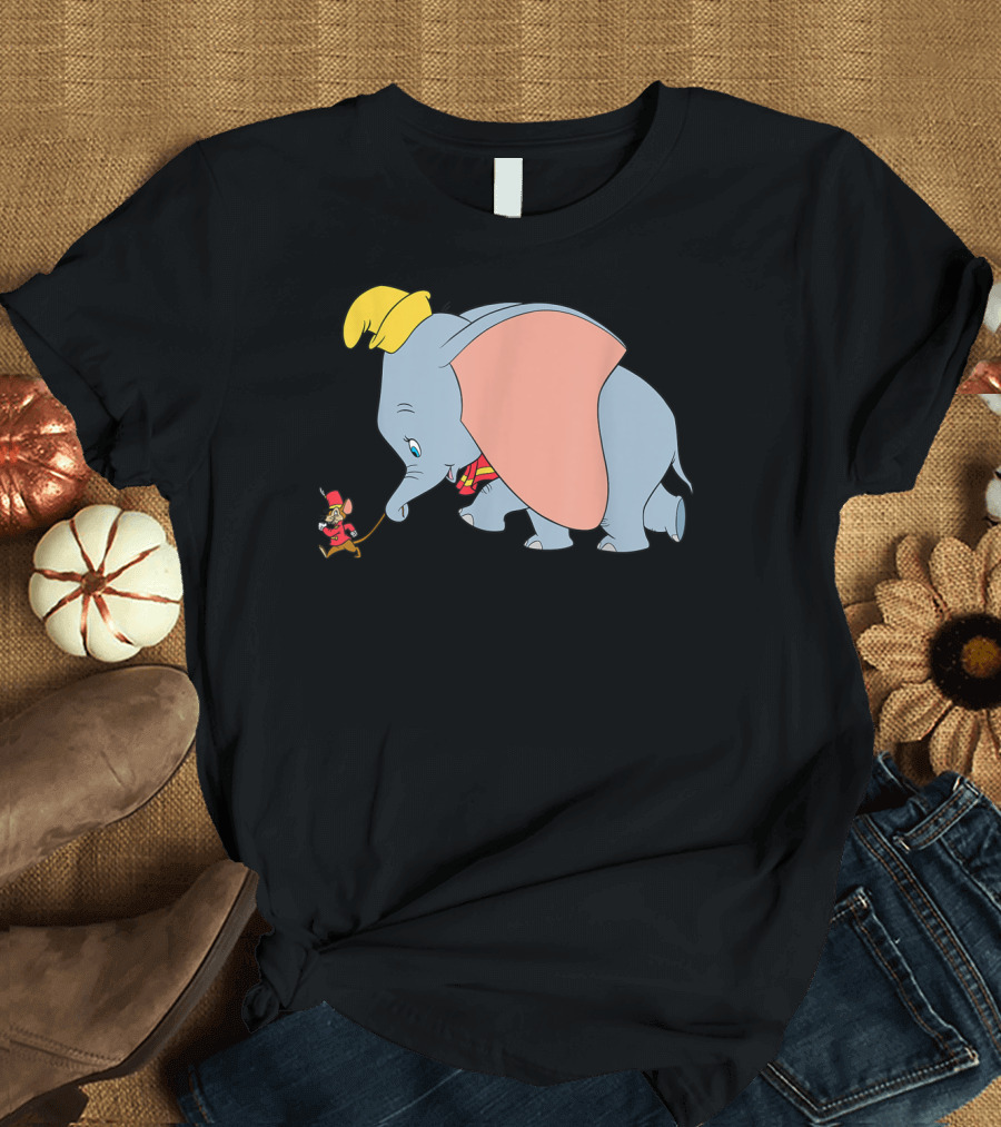 Disney Classic Dumbo Timothy Q Mouse Vintage Style Iconic Characters T-Shirt