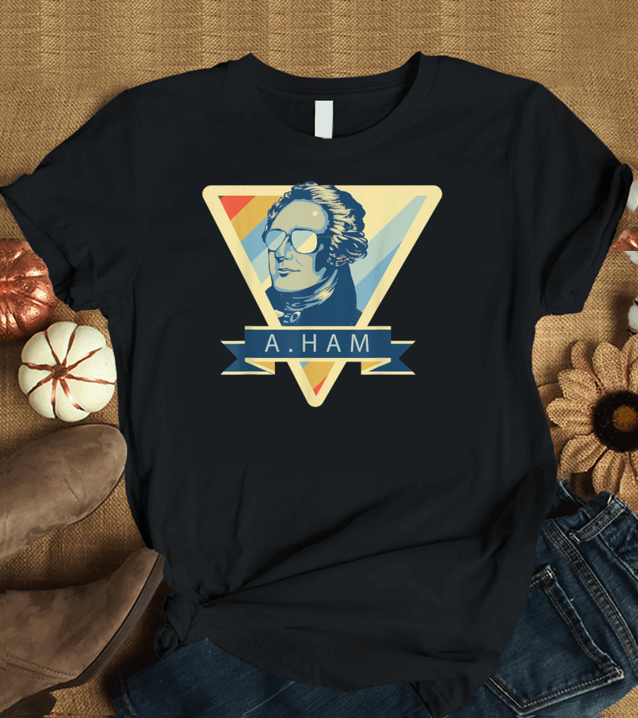Alexander Hamilton A Ham Triangle Sunglasses Motif T-Shirt