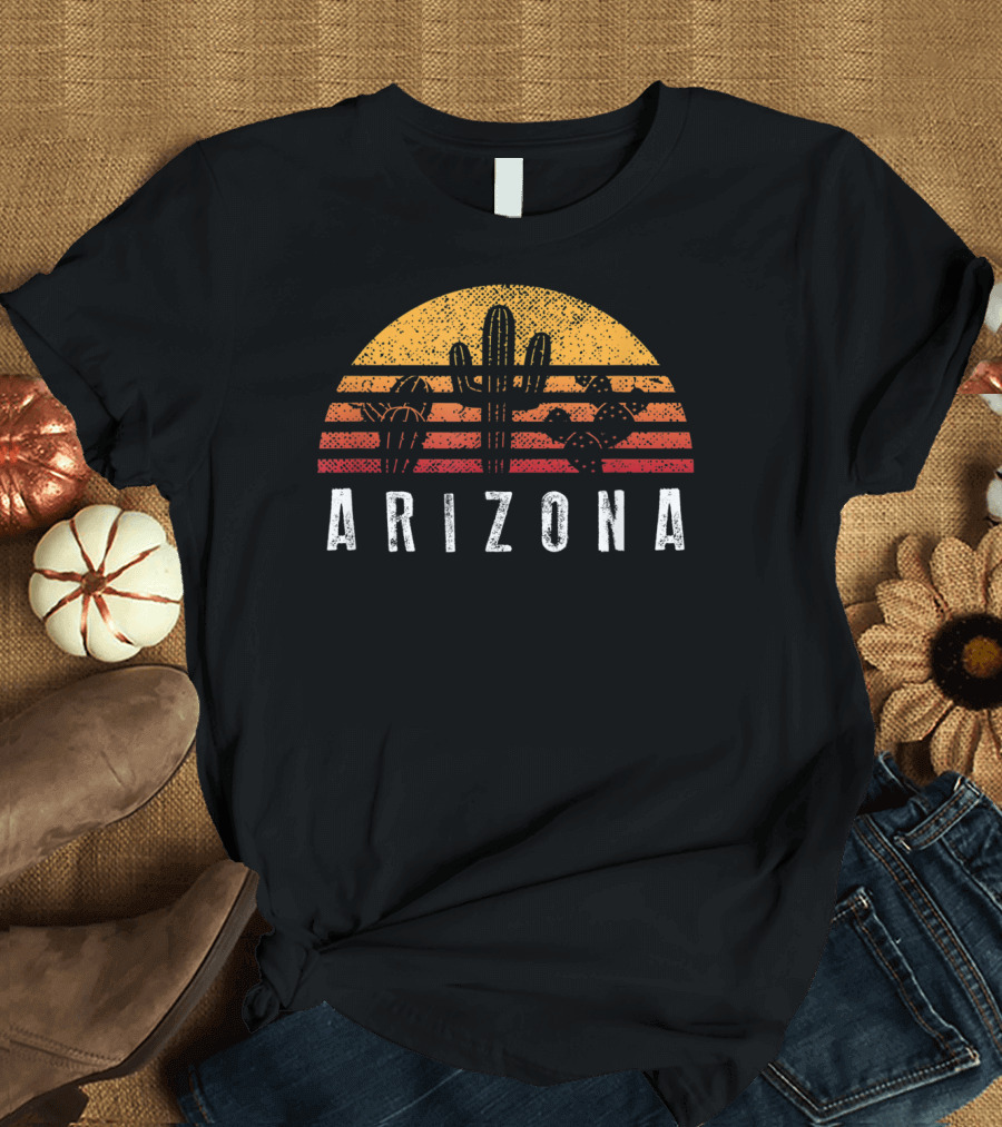 Arizona Sunset Cactus Desert Scene T-Shirt