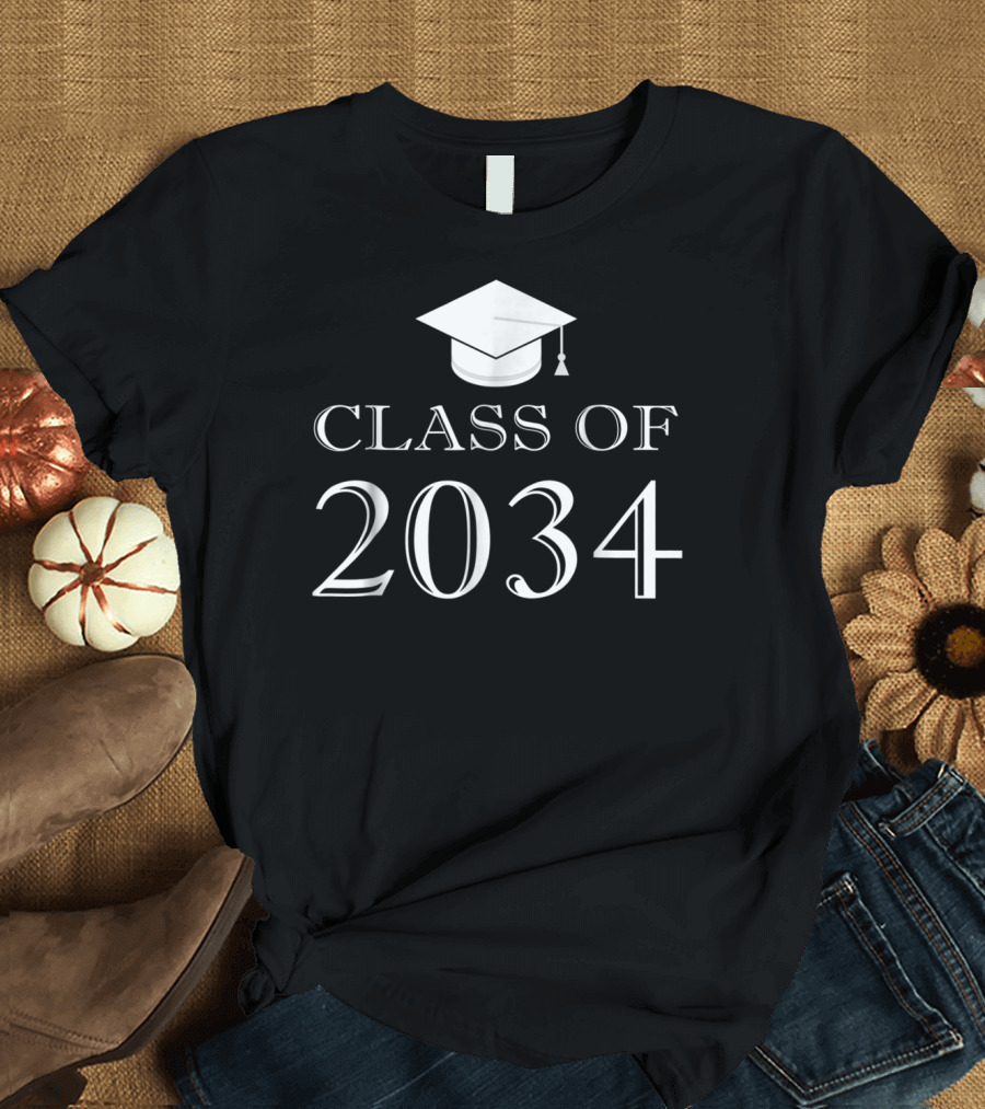 Class of 2034 Grow with me First Day of School Graduation T-Shirt