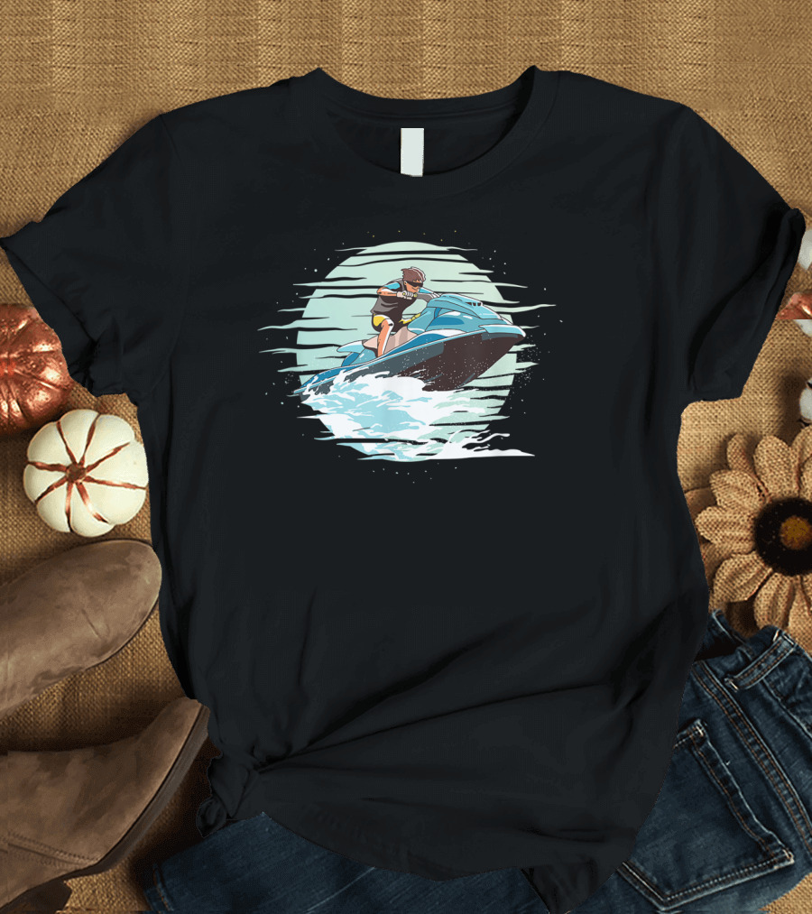 Jet Ski Adventure Cool Waves Jet Skier Riding T-Shirt