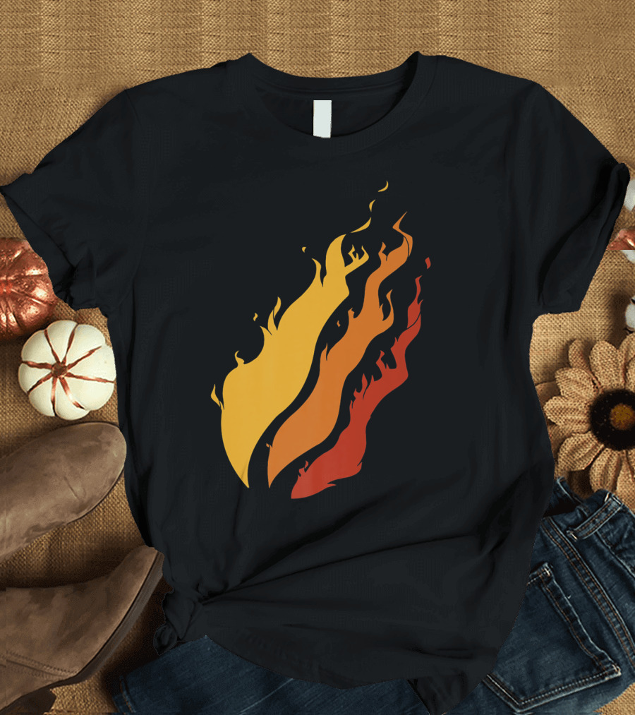 Fire Nation Boys Gaming Playz Streamer Gamer Fiery Flame Elements T-Shirt