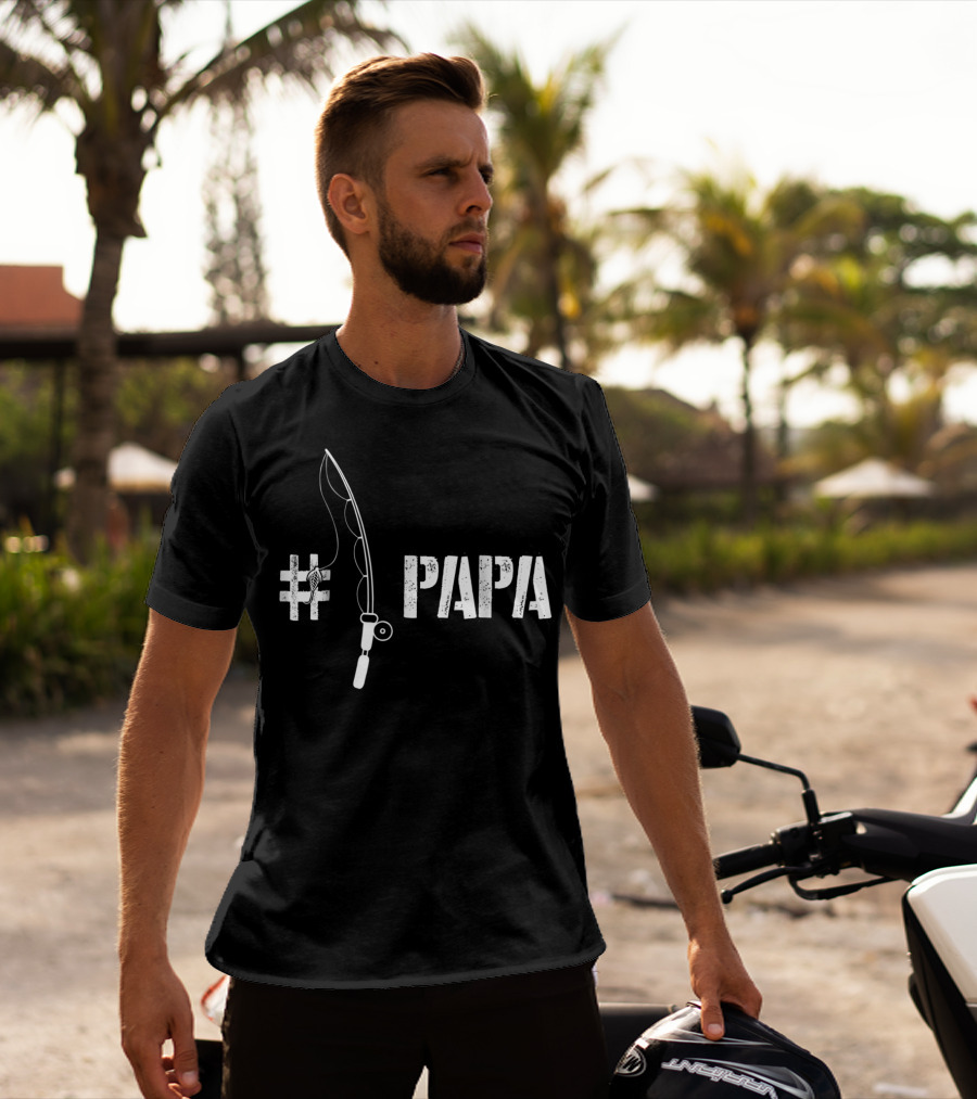 Papa Fishing Funny Fisherman Daddy T-Shirt