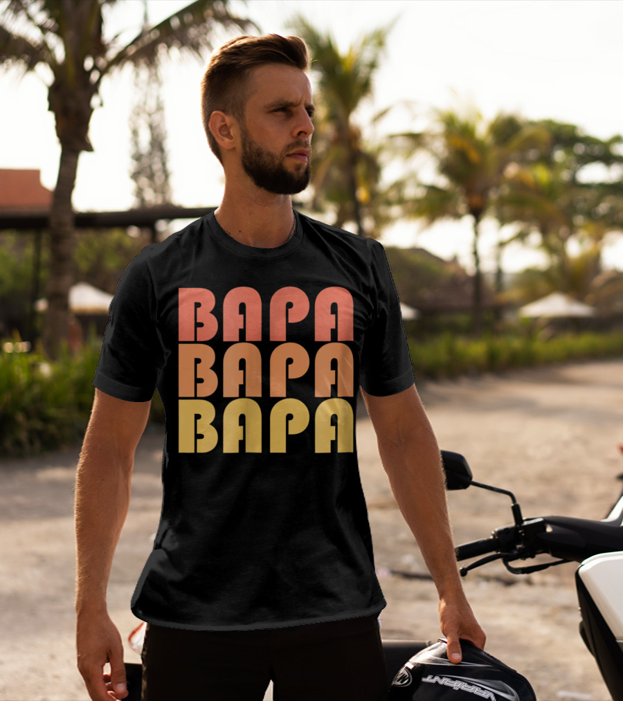 Bapa Retro Vintage Typography 1970s T-Shirt