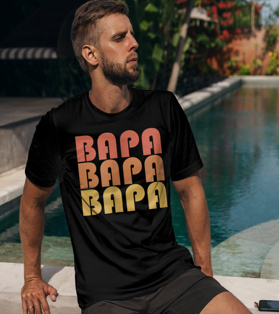 Bapa Retro Vintage Typography 1970s T-Shirt