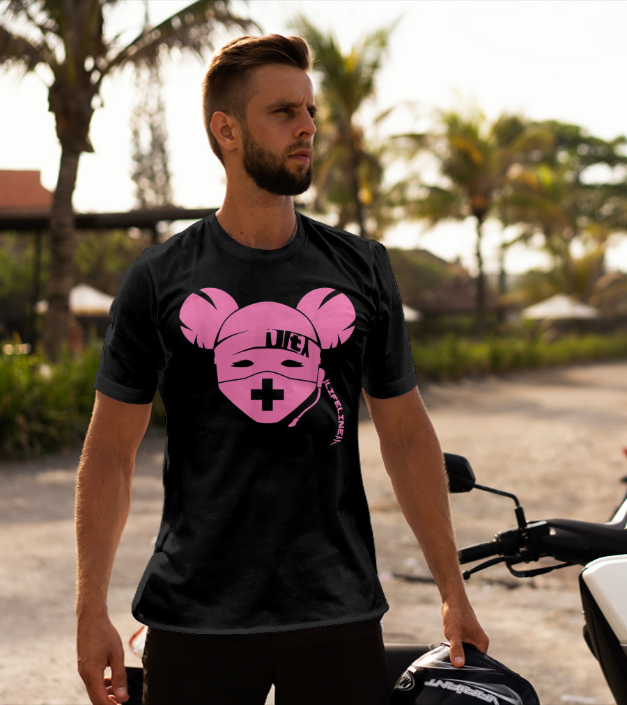 Life Line Clean Pink Apex Lifeline Gaming Character Face Mask T-Shirt