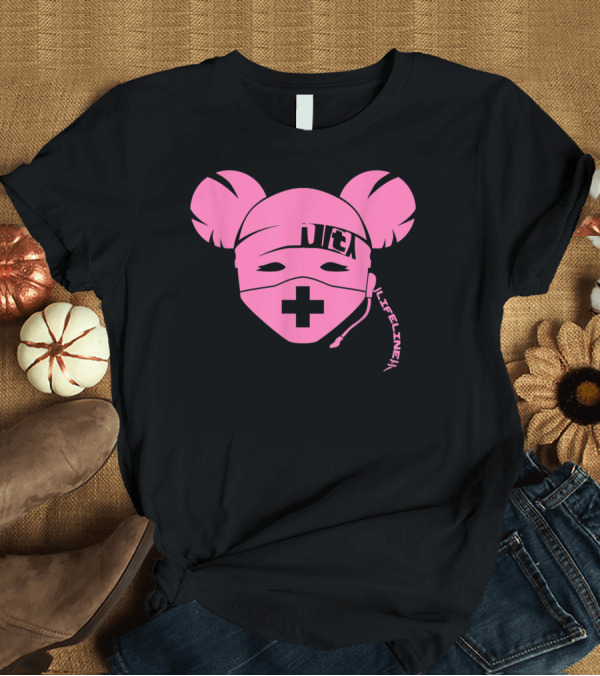 T-Shirt: Life Line Clean Pink Apex Lifeline Gaming Character Face Mask T-Shirt Life Line Clean Pink Apex Lifeline Gaming Character Face Mask T-Shirt