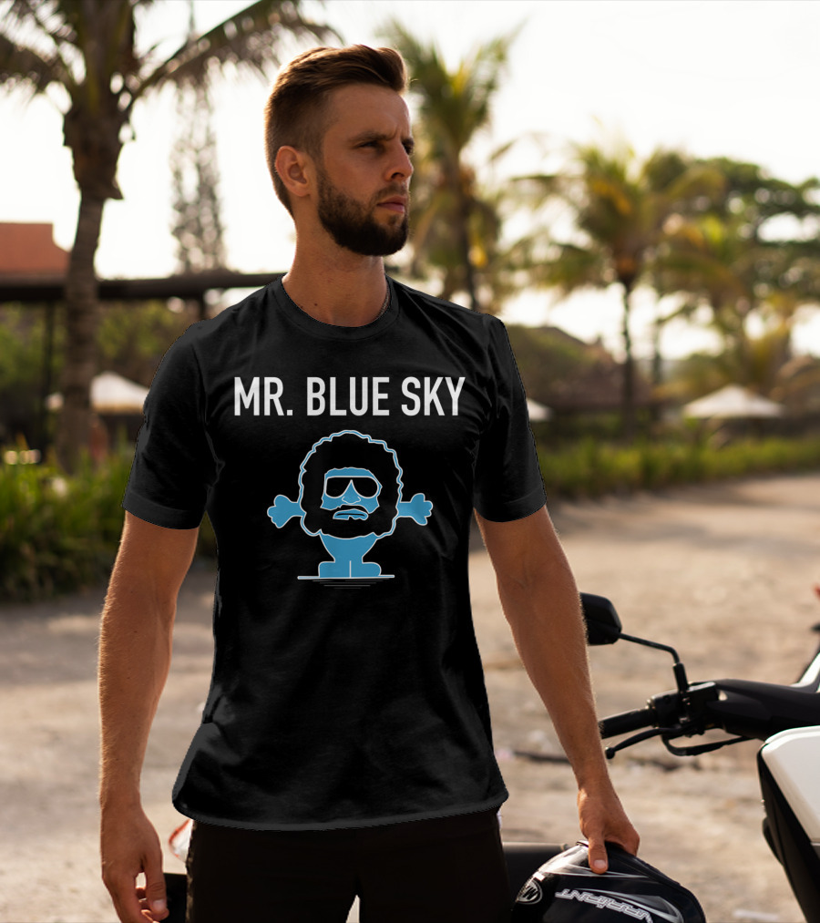 Mr Blue Sky Blue Lovers Character With Sunglasses T-Shirt