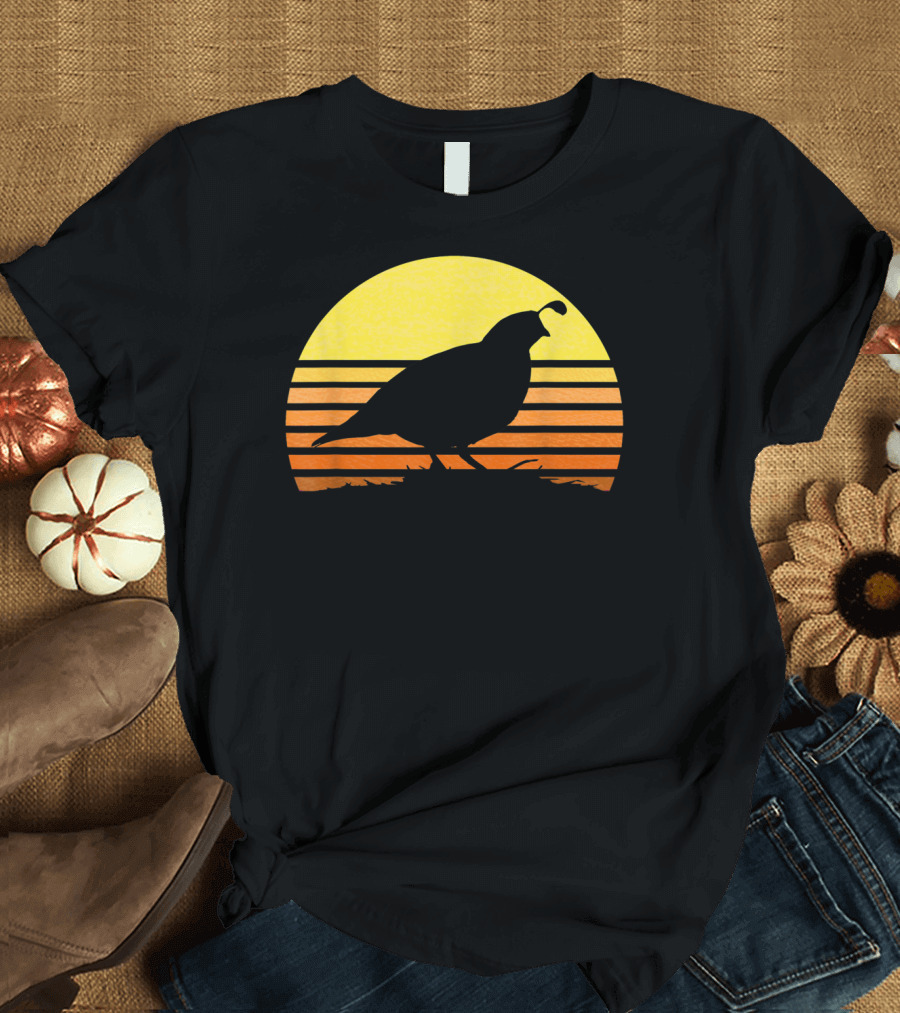 Quail Hunting Upland Bird Game Hunter Shooting Sunset T-Shirt