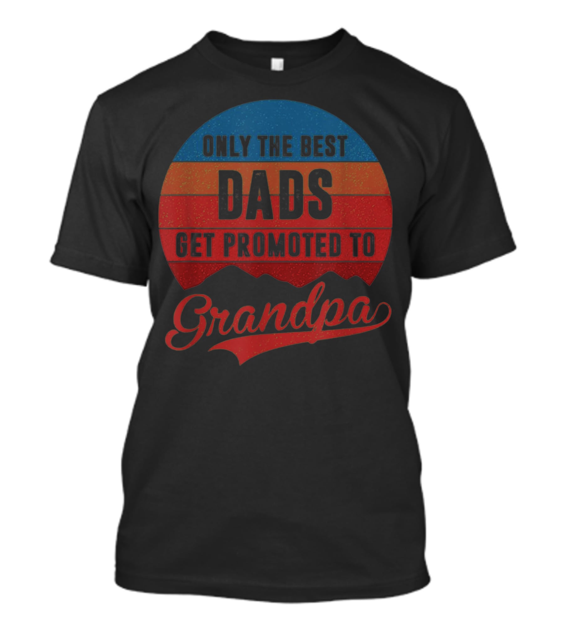 Only The Best Dads Get Promoted To Grandpa Retro T-Shirt