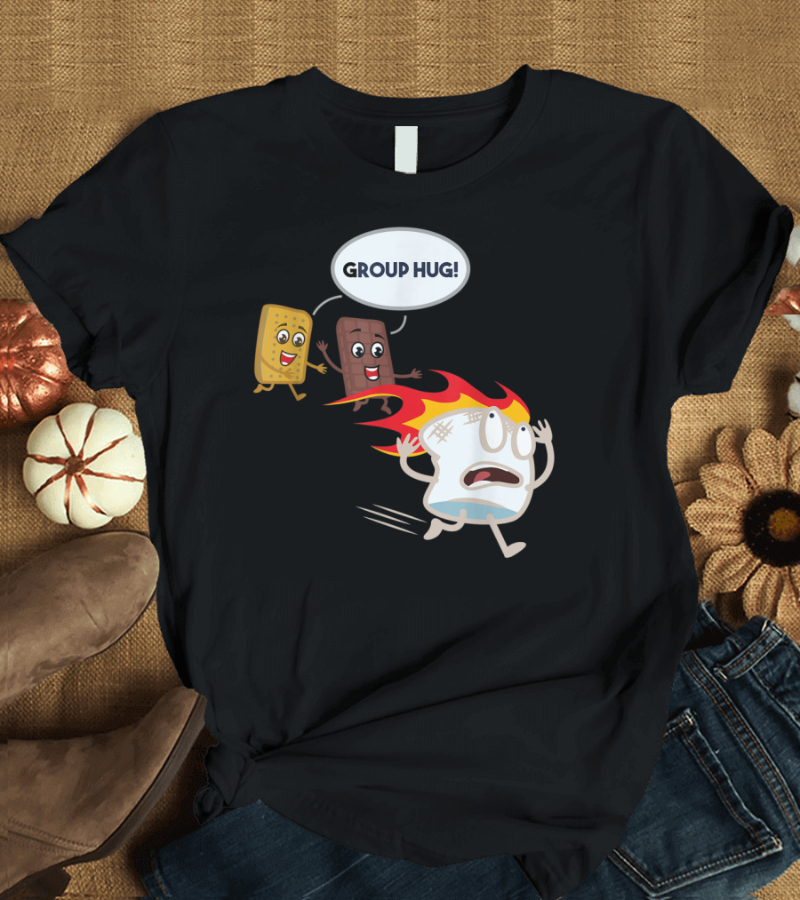 Group Hug S'mores Marshmallow Camping Roastin' T-Shirt