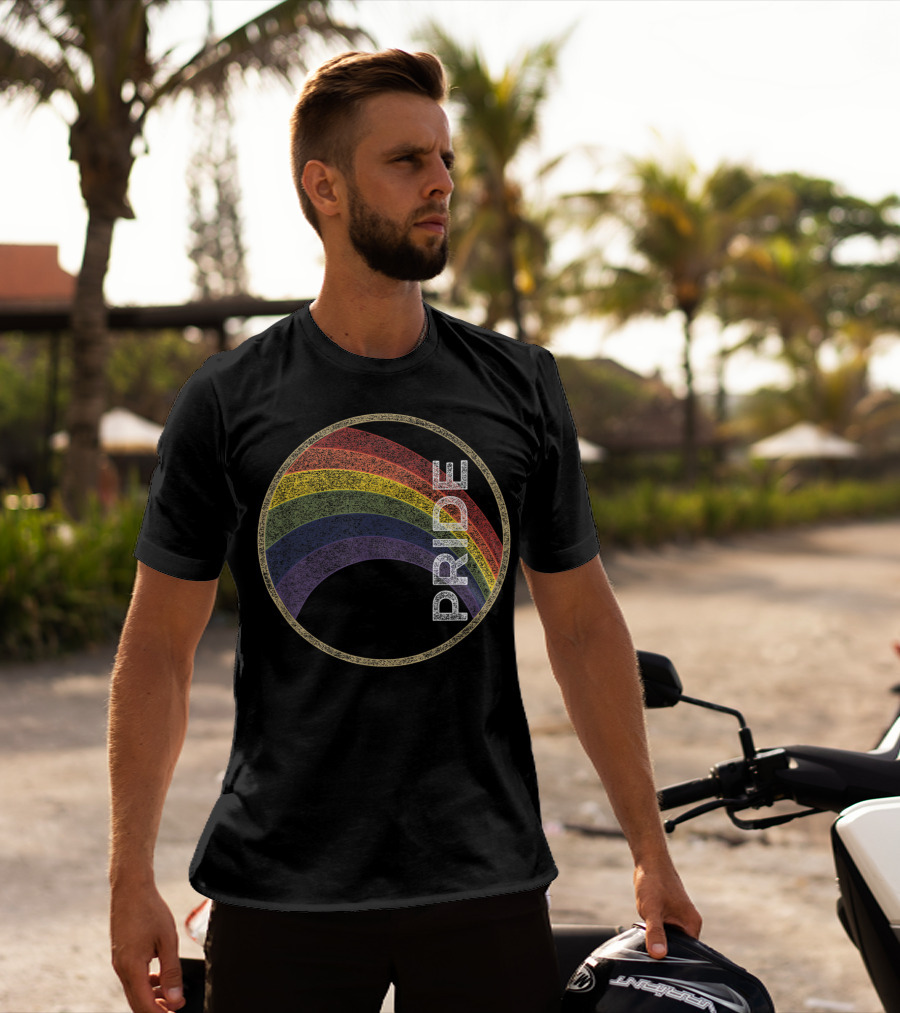 Vintage Rainbow Circle Pride T-Shirt