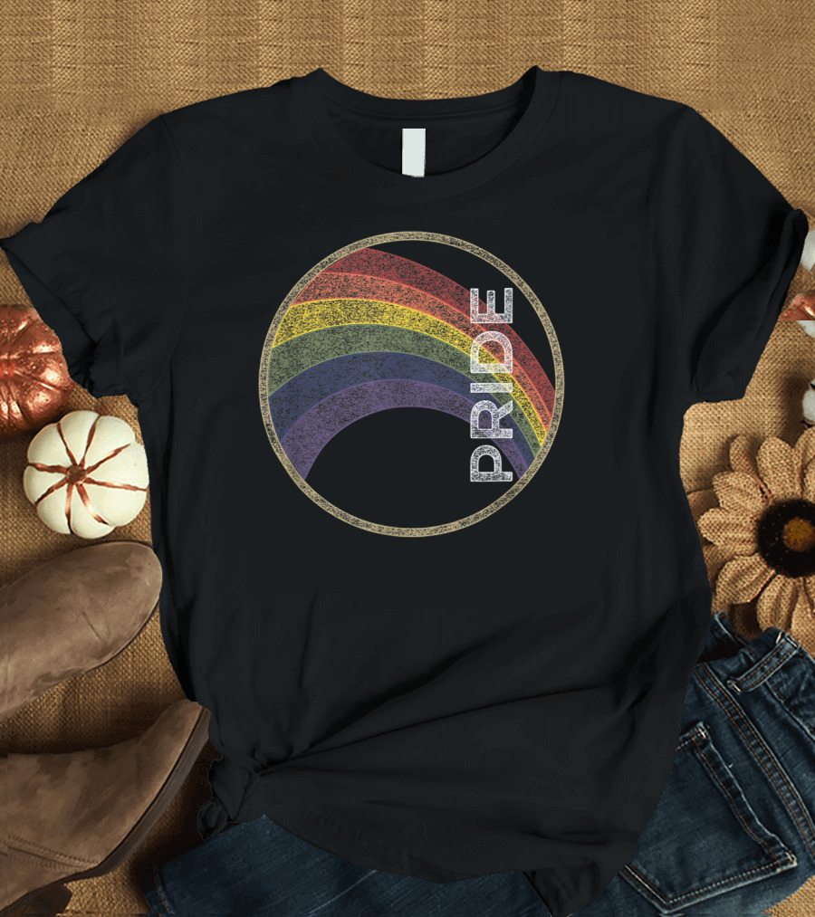 Vintage Rainbow Circle Pride T-Shirt