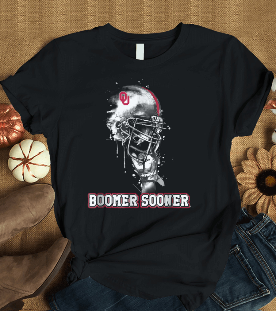 Boomer Sooner Oklahoma Sooners Helmet OU T-Shirt