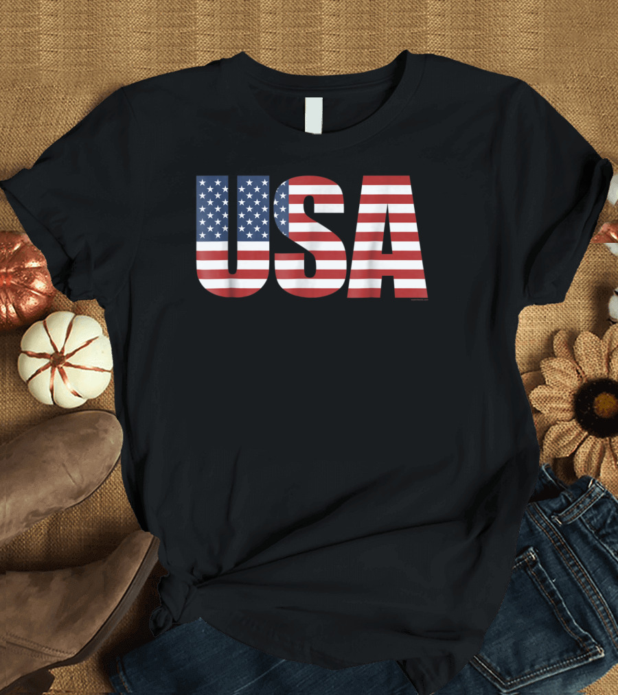 USA American Flag Patriotic Men T-Shirt