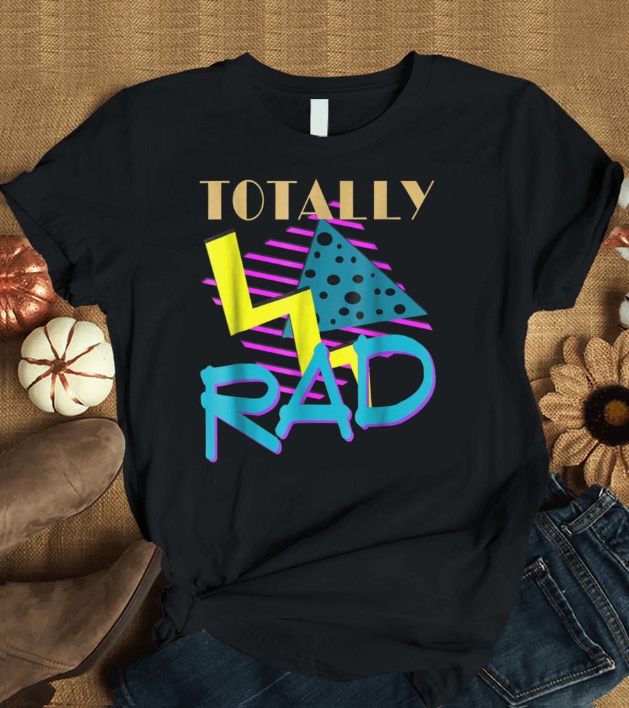 Totally Rad 1980s Vintage Eighties Style with Geometric T-Shirt