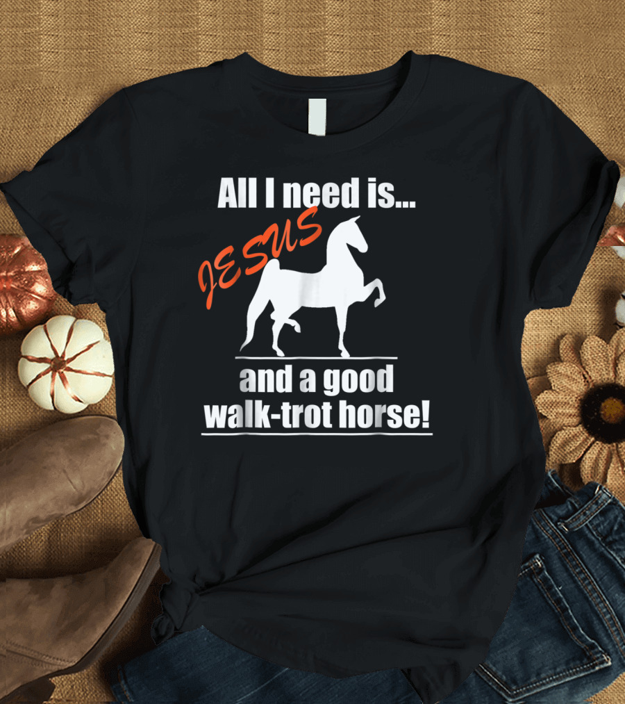 All I Need Is Jesus and a Good Walk-Trot Horse T-Shirt