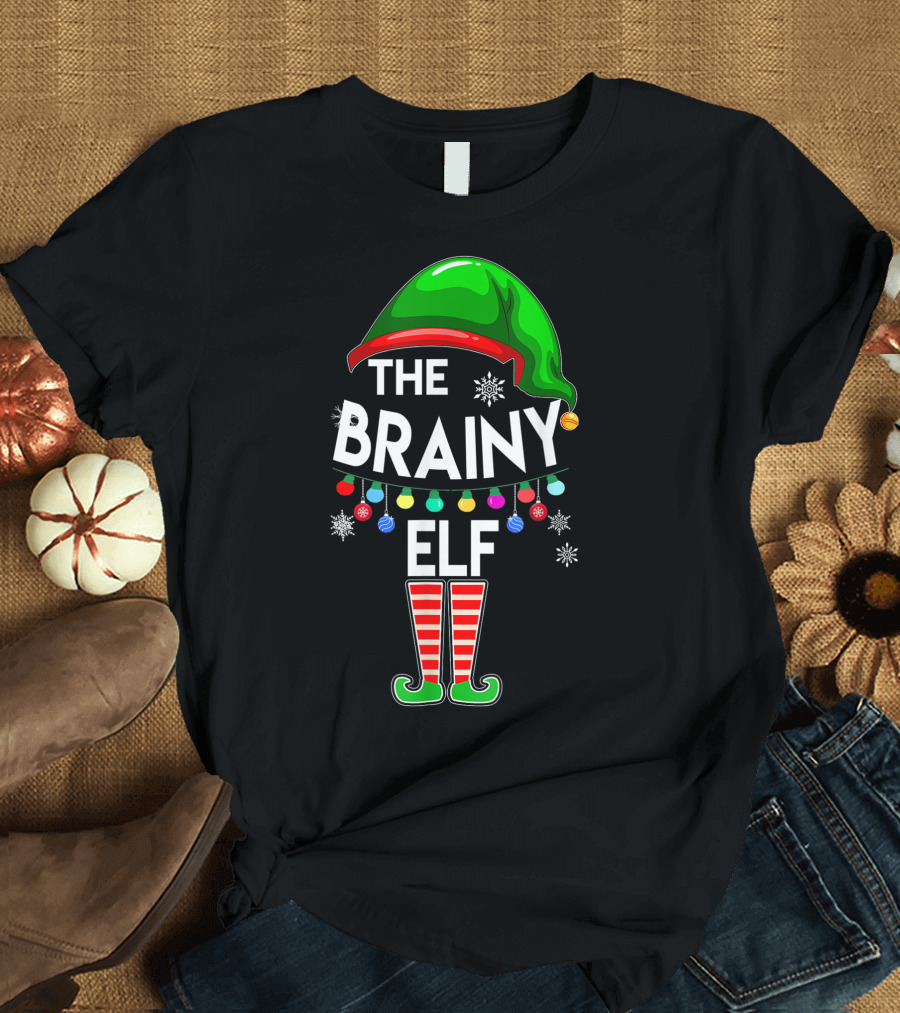 The Brainy Elf Family Christmas Holiday T-Shirt