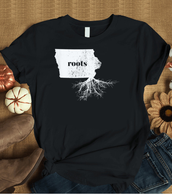 T-Shirt: Iowa Roots State Map Men Kids Home Connection T-Shirt Iowa Roots State Map Men Kids Home Connection T-Shirt