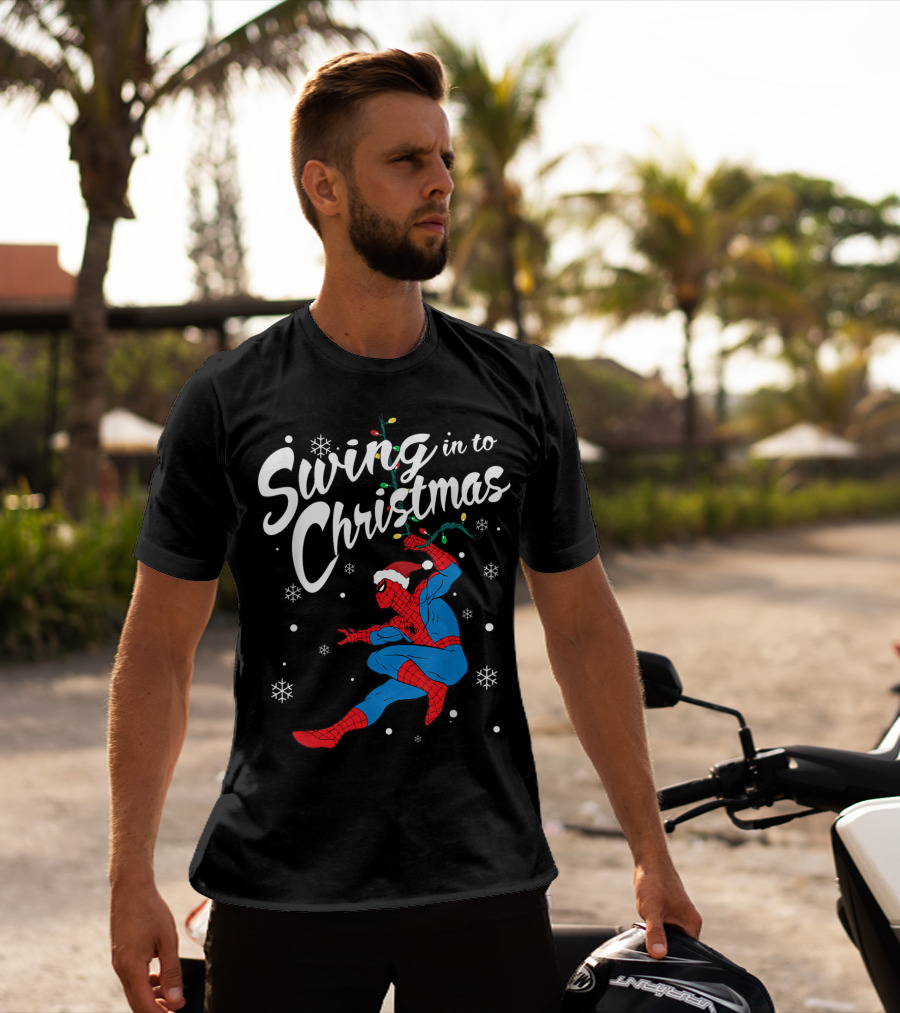 Swing In To Christmas With Marvel Spider-Man T-Shirt