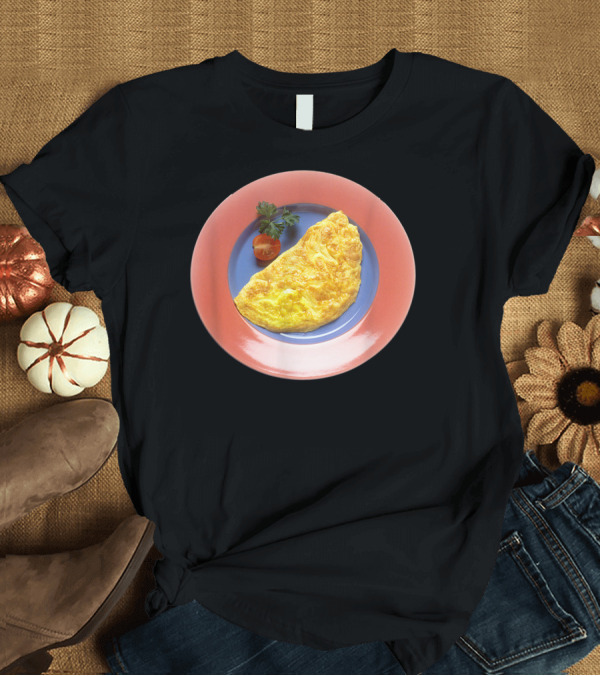 T-Shirt: Egg Omelette on Colorful Plate T-Shirt Egg Omelette on Colorful Plate T-Shirt