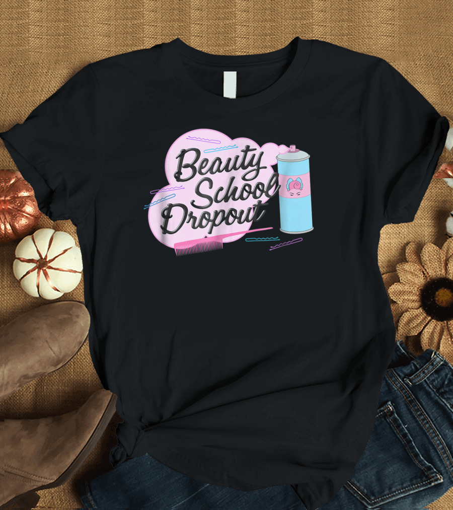Beauty School Dropout Grease Pink Ladies Can and Comb T-Shirt