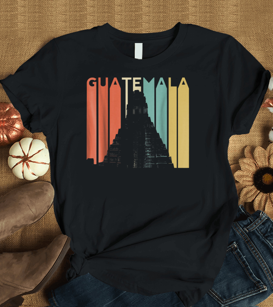 Guatemala Chapin Atitlan Tikal Maya Mayan Pyramid T-Shirt