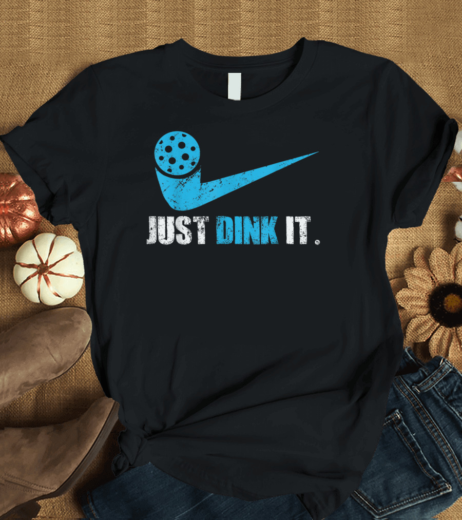 Just Dink It Pickleball Fan Iconic Swoosh T-Shirt
